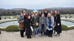 student groups gathered together in Paris