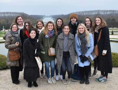 student groups gathered together in Paris