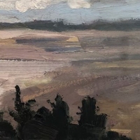 Painting of a landscape.